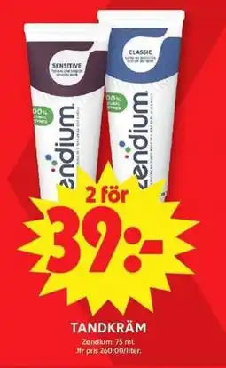 ICA Maxi ZENDRUM Tandkräm erbjuda