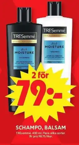 ICA Maxi TRESEMMÉ Schampo, balsam erbjuda