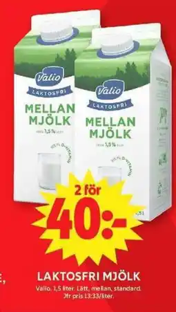 ICA Maxi VALIO Laktosfri mjölk erbjuda