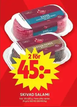 ICA Maxi GÖL Skivad salami erbjuda