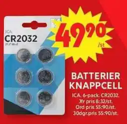 ICA Maxi ICA Batterier knappcell erbjuda