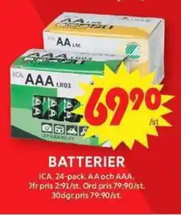 ICA Maxi ICA Batterier erbjuda