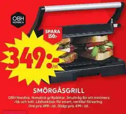 ICA Maxi OBH NORDICE Smörgåsgrill erbjuda