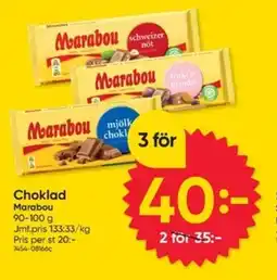 DollarStore MARABOU Choklad erbjuda