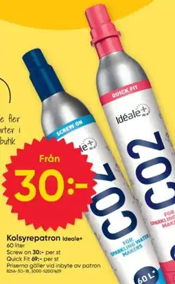 DollarStore IDEALE+ Kolsyrepatron erbjuda