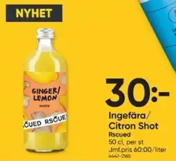DollarStore RESCUED Ingefära/ citron shot erbjuda