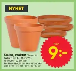 DollarStore Kruka, krukfat erbjuda