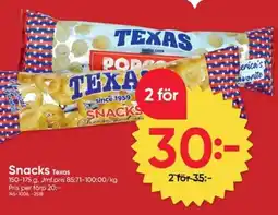 DollarStore TEXAS Snacks erbjuda