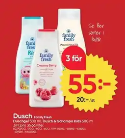 DollarStore FAMILY FRESH Dusch erbjuda