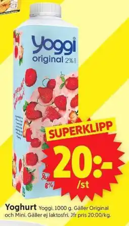 ICA Supermarket YOGGI Yoghurt erbjuda