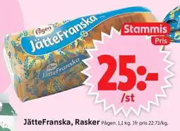 ICA Supermarket PÅGEN Jättefranska, rasker erbjuda