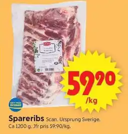 ICA Supermarket SCAN Spareribs erbjuda