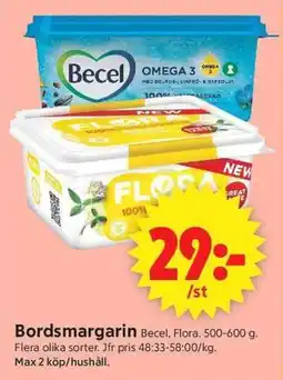 ICA Supermarket BECEL Bordsmargarin erbjuda