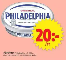 ICA Supermarket PHILADELPHIA Färskost erbjuda