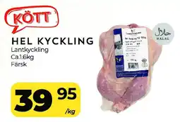 Matrix Butikerna LANTKYCKLING Hel kyckling erbjuda