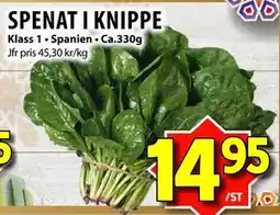 Matvärlden Tensta SPENAT I KNIPPE erbjuda