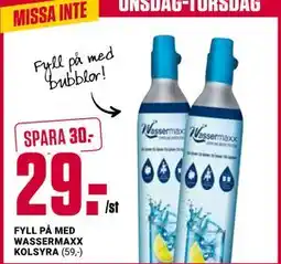 ÖoB FYLL PÅ MED WASSERMAXX KOLSYRA erbjuda