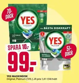 ÖoB YES MASKINDISK erbjuda