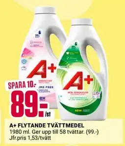 ÖoB A+ FLYTANDE TVÄTTMEDEL erbjuda