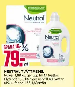 ÖoB NEUTRAL TVÄTTMEDEL erbjuda