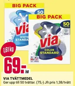 ÖoB VIA TVÄTTMEDEL erbjuda