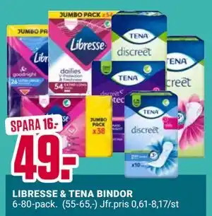 ÖoB LIBRESSE & TENA BINDOR erbjuda