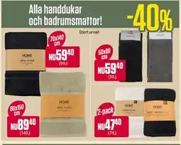 ÖoB Alla handdukar och badrumsmattor! erbjuda