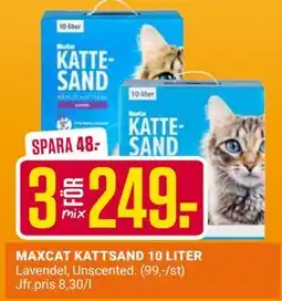ÖoB MAXCAT KATTSAND 10 LITER erbjuda