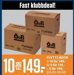 ÖoB FLYTTLÅDOR, Medlemspris erbjuda