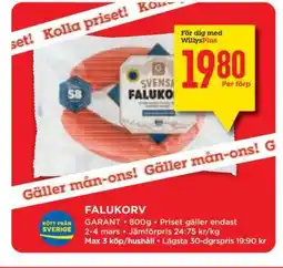 Willys Falukorv erbjuda