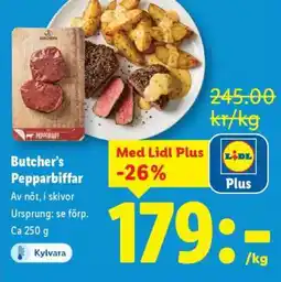 Lidl Butcher’s Pepparbiffar erbjuda