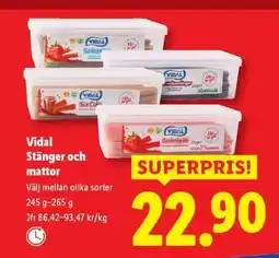 Lidl Vidal Stänger och mattor erbjuda