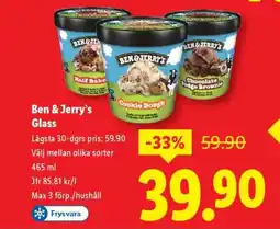 Lidl Ben & Jerry’s glass erbjuda