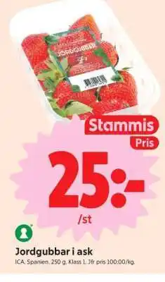 ICA Supermarket Jordgubbar i ask erbjuda