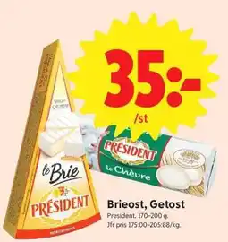 ICA Supermarket Brieost, Getost erbjuda