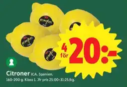 ICA Supermarket Citroner erbjuda