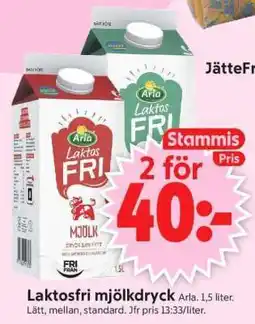 ICA Supermarket LAKTOSFRI MJÖLKDRYCK erbjuda