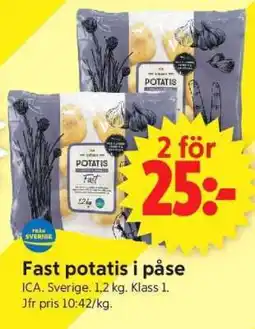 ICA Supermarket FAST POTATIS I PÅSE erbjuda