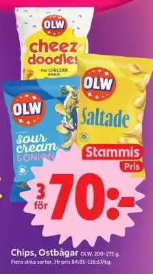 ICA Supermarket CHIPS, OSTBÅGAR erbjuda