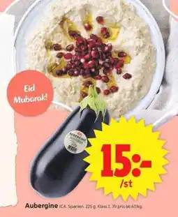 ICA Supermarket Aubergine erbjuda