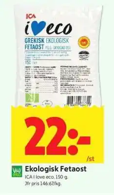 ICA Supermarket Ekologisk Fetaost erbjuda
