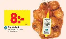 ICA Supermarket Gul lök i nät erbjuda