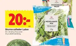 ICA Supermarket Skurna sallader i påse erbjuda