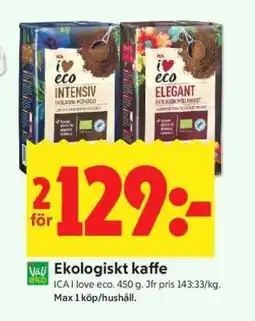 ICA Supermarket Ekologiskt kaffe erbjuda