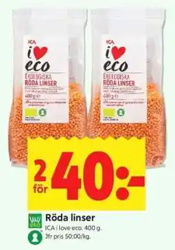 ICA Supermarket Röda linser erbjuda