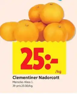 ICA Supermarket Clementiner Nadorcott erbjuda