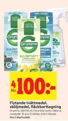 ICA Supermarket Flytande tvättmedel, sköljmedel, fläckborttagning erbjuda