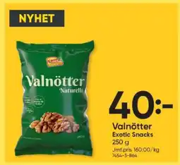 DollarStore Valnötter Exotic Snacks erbjuda