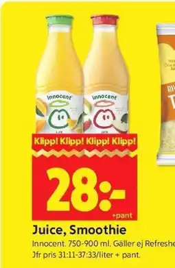 ICA Supermarket Juice, Smoothie erbjuda