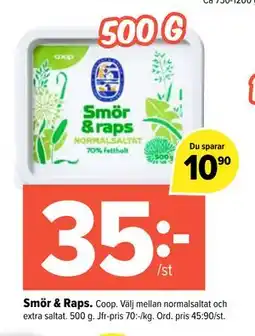 Coop Extra Smör & Raps erbjuda